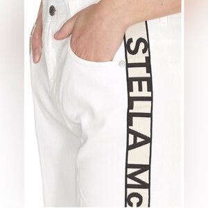 Stella McCartney Women’s Jeans in White with Black Accents